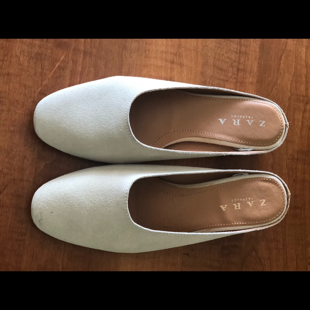 Zara suede mules